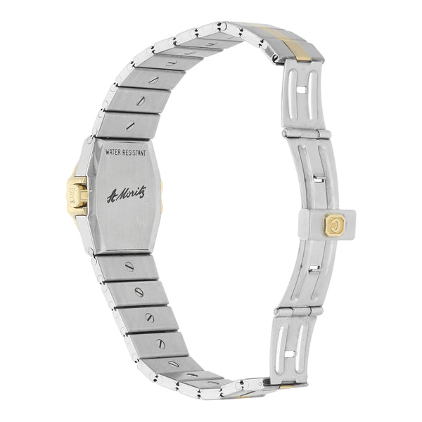 Reloj Chopard para dama modelo St. Moritz vistas en oro amarillo 18 kilates.