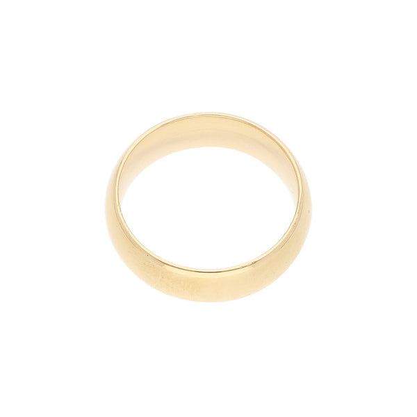 Argolla lisa en oro amarillo 14 kilates.