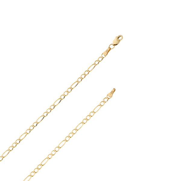 Collar de tres eslabones por uno en oro amarillo 14 kilates.