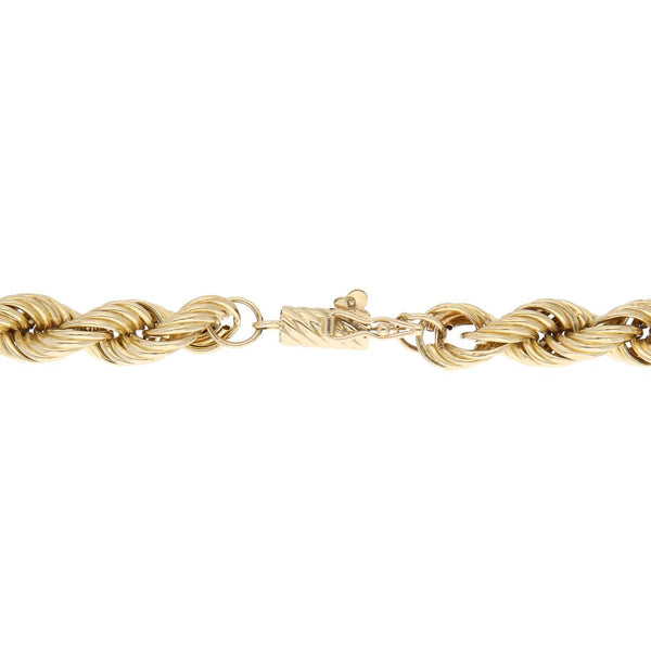 Pulsera eslabón torzal en oro amarillo 14 kilates.
