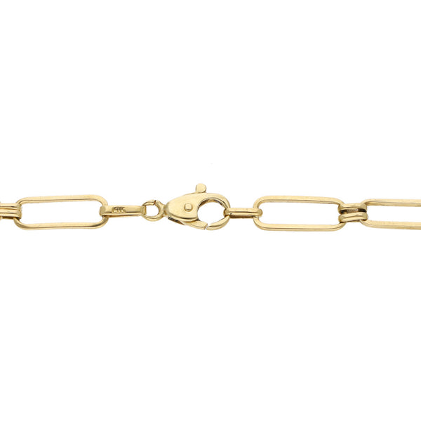 Pulsera eslabón encontrado en oro amarillo 14 kilates.