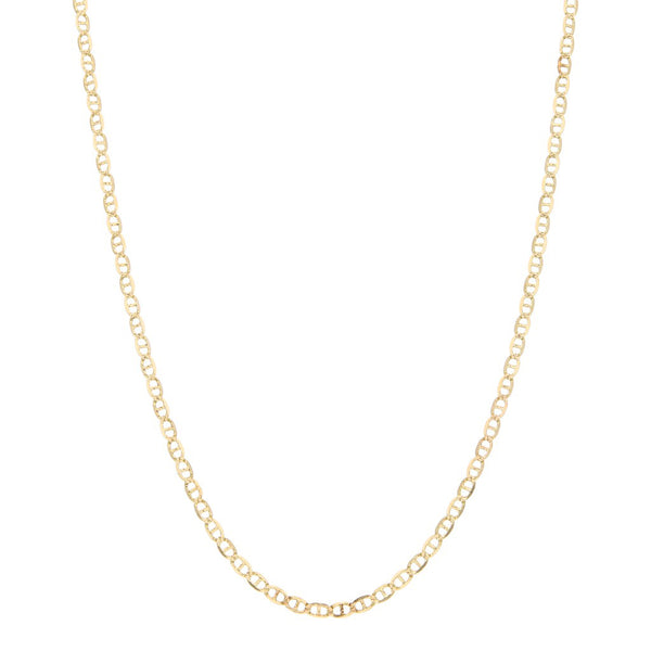Collar eslabón nudo marino en oro amarillo 14 kilates.