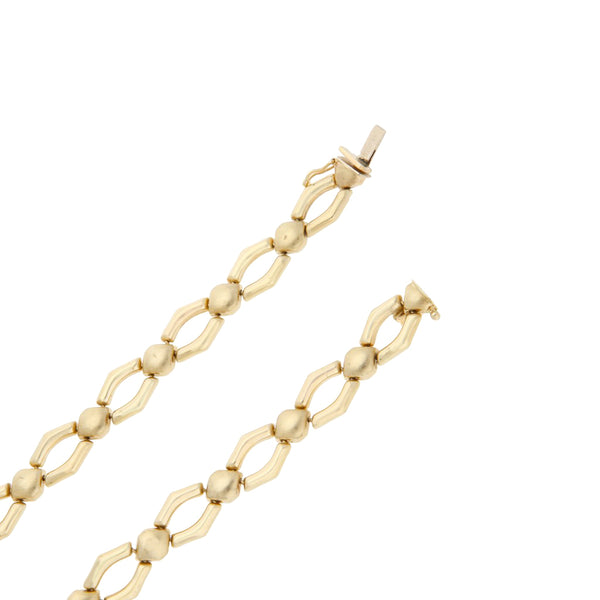 Gargantilla eslabón articulado en oro amarillo 14 kilates.