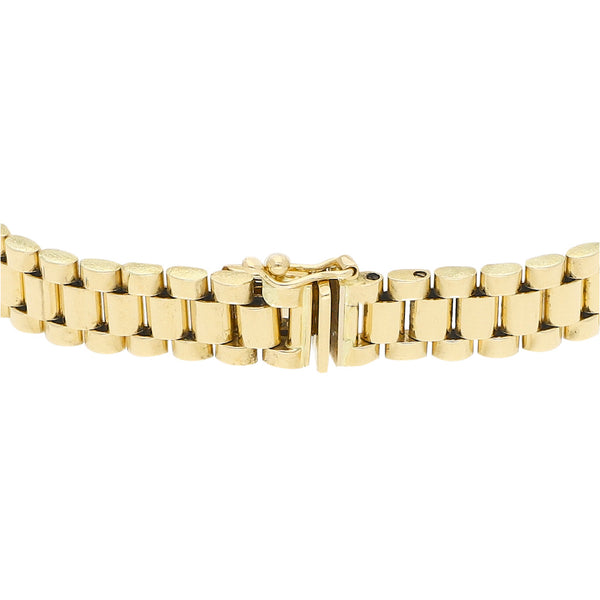 Pulsera eslabón articulado en oro amarillo 14 kilates.