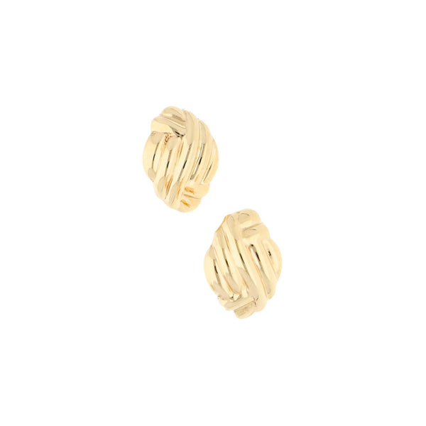 Broqueles huecos en oro amarillo 14 kilates.