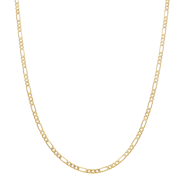 Collar de tres eslabones por uno en oro amarillo 14 kilates.