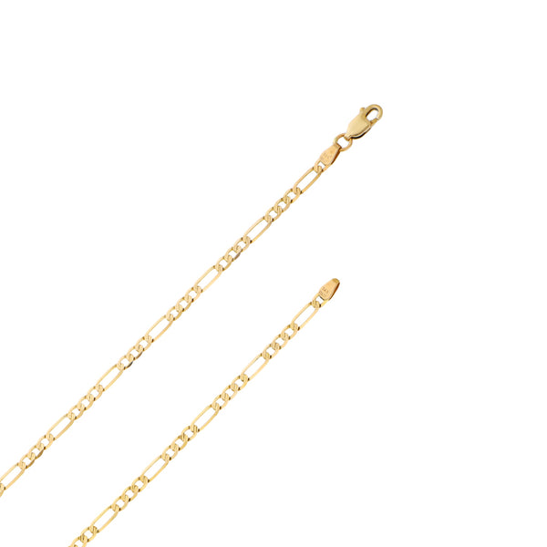 Collar de tres eslabones por uno en oro amarillo 14 kilates.
