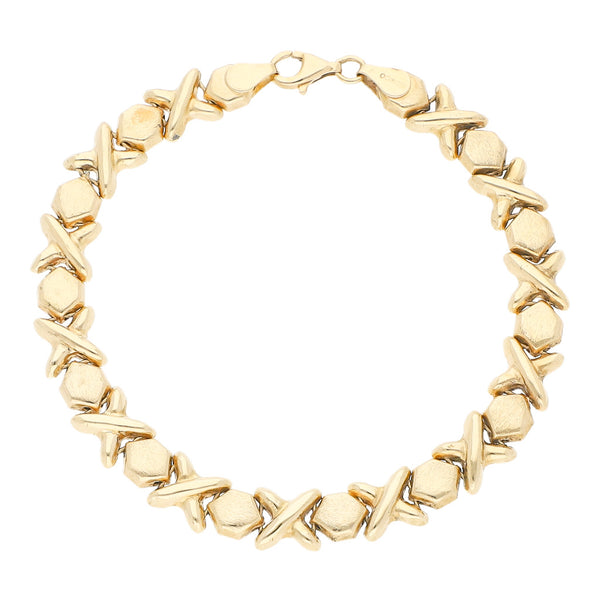 Pulsera eslabón articulado en oro amarillo 14 kilates.