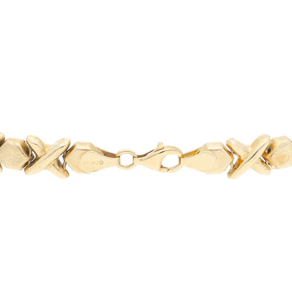 Pulsera eslabón articulado en oro amarillo 14 kilates.