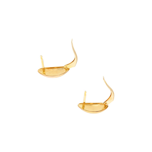 Aretes laminado en oro amarillo 14 kilates.