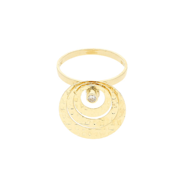 Anillo giratorio en oro amarillo 14 kilates.