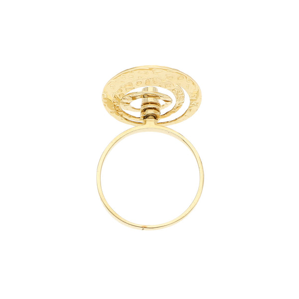 Anillo giratorio en oro amarillo 14 kilates.
