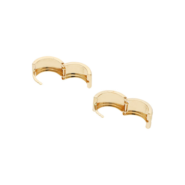 Arracadas facetadas en oro amarillo 14 kilates.