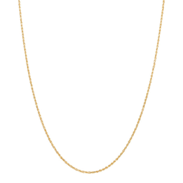 Collar eslabón torzal en oro amarillo 14 kilates.