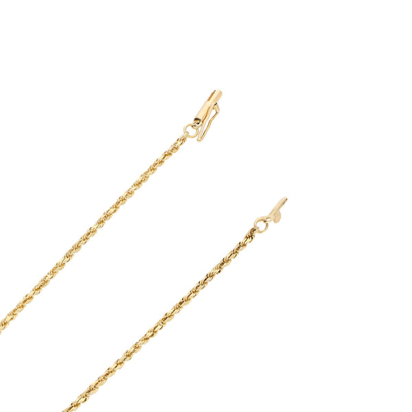Collar eslabón torzal en oro amarillo 14 kilates.