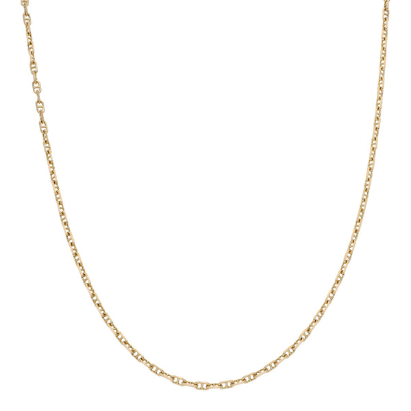 Collar eslabón nudo marino en oro amarillo 14 kilates.