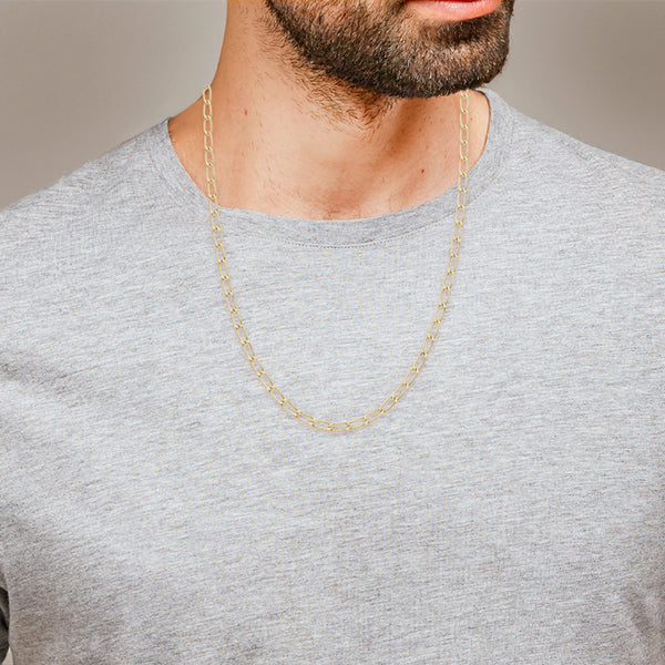 Collar eslabón encontrado en oro amarillo 14 kilates.