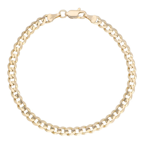 Pulsera eslabón encontrado en oro amarillo 14 kilates.