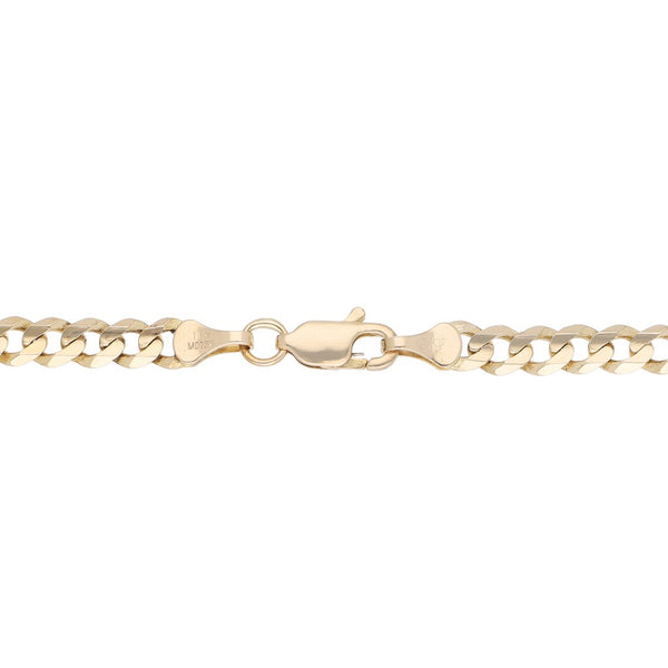Pulsera eslabón encontrado en oro amarillo 14 kilates.