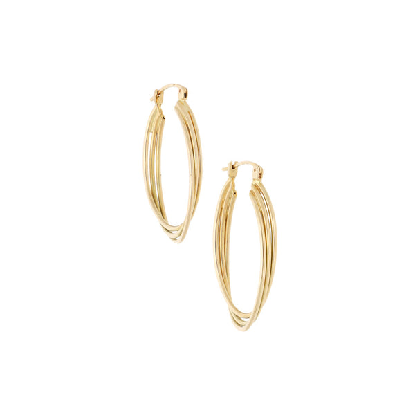 Arracadas diseño especial en oro amarillo 14 kilates.