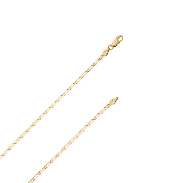 Collar eslabón nudo marino en oro amarillo 14 kilates.