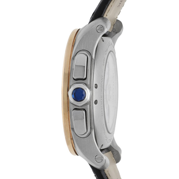 Reloj Cartier para caballero modelo Calibre de Cartier bisel en oro rosa 18 kilates.