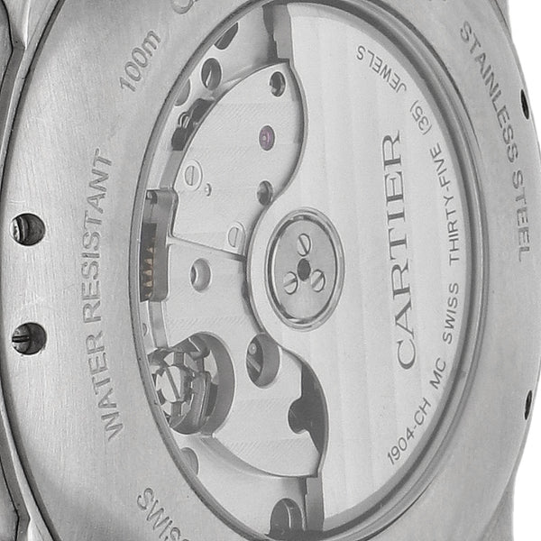 Reloj Cartier para caballero modelo Calibre de Cartier bisel en oro rosa 18 kilates.