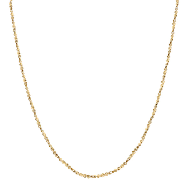 Collar eslabón laminado en oro amarillo 14 kilates.