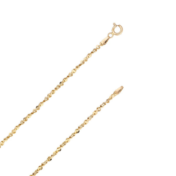 Collar eslabón laminado en oro amarillo 14 kilates.