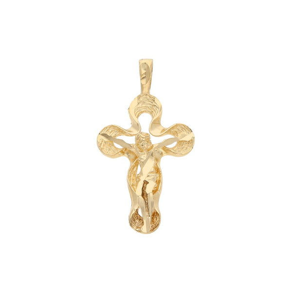 Crucifijo calado en oro amarillo 14 kilates.