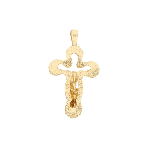 Crucifijo calado en oro amarillo 14 kilates.