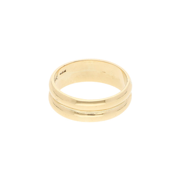 Argolla lisa en oro amarillo 14 kilates.