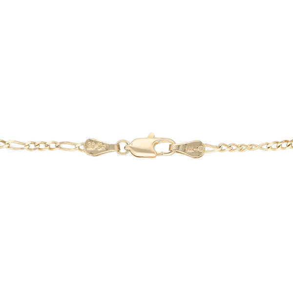 Pulsera de tres eslabones por uno con colgantes figuras diferentes en oro dos tonos 14 kilates.