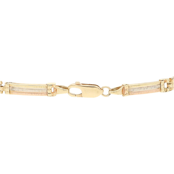 Pulsera eslabón articulado en oro amarillo 14 kilates.