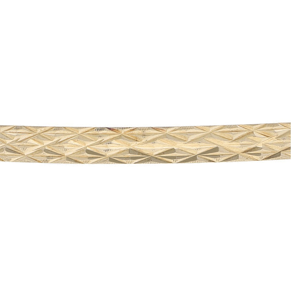 Dos pulseras de arillo facetadas en oro amarillo 14 kilates.