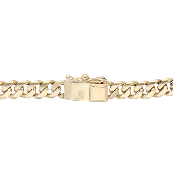 Pulsera eslabón encontrado con diamantes en oro amarillo 14 kilates.