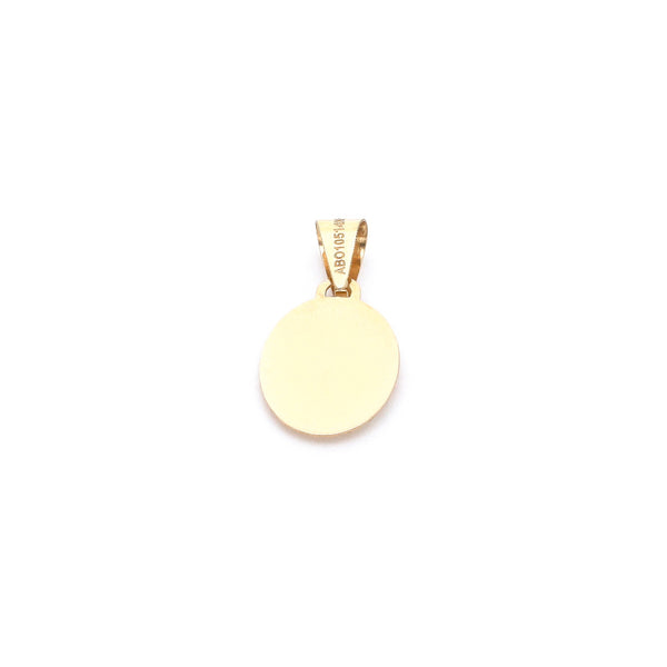 Medalla facetada motivo Sagrado Corazón de Jesús en oro amarillo 14 kilates.
