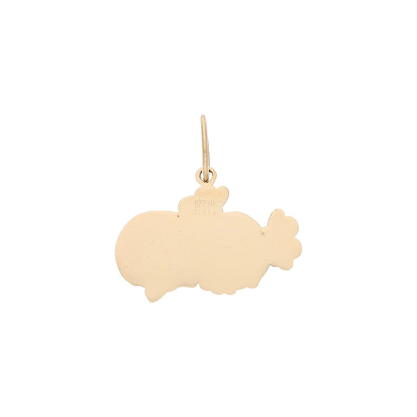 Dije diseño especial motivo niños en oro amarillo 14 kilates.