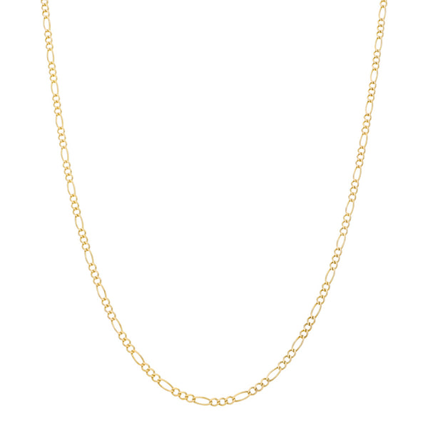 Collar de tres eslabones por uno en oro amarillo 14 kilates.