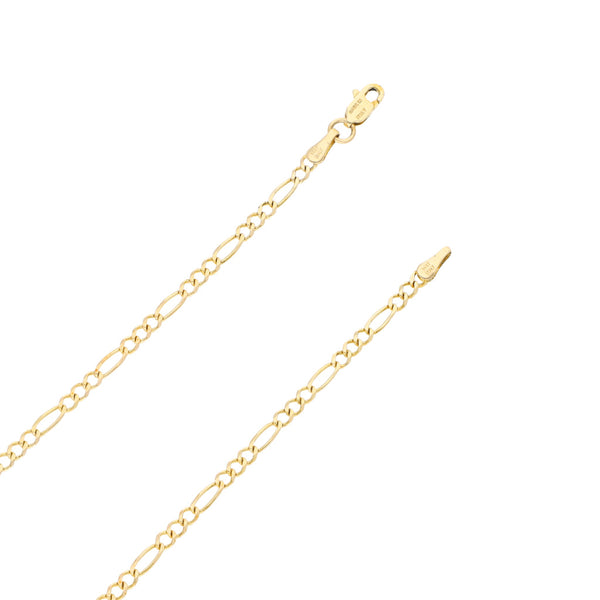 Collar de tres eslabones por uno en oro amarillo 14 kilates.