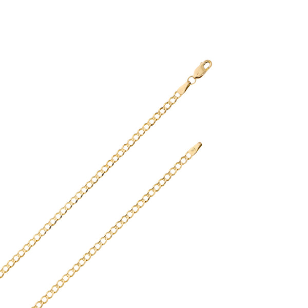 Collar eslabón encontrado y dije diseño especial motivo niña en oro amarillo 14 kilates.