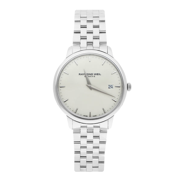 Reloj Raymond Weil para caballero en acero inoxidable.