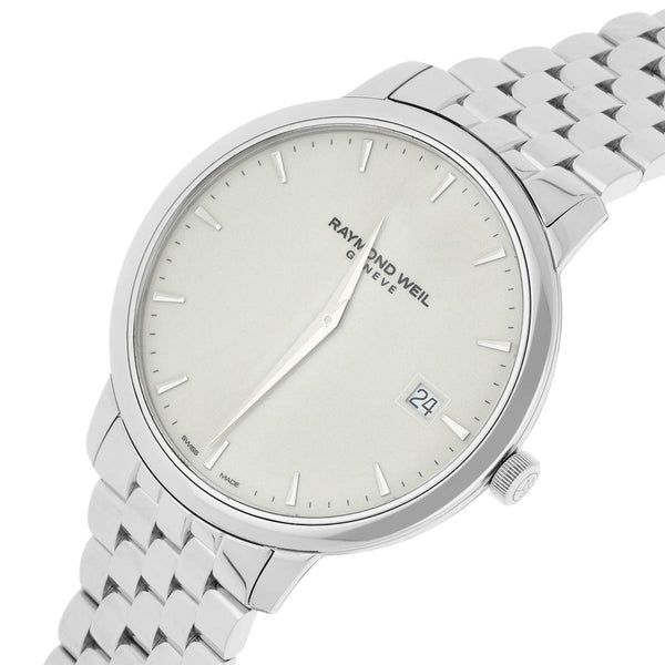 Reloj Raymond Weil para caballero en acero inoxidable.