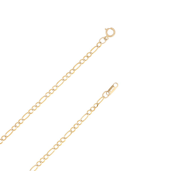 Collar de tres eslabones por uno platinados y dije portaretrato motivo corazón con circonias en oro amarillo 14 kilates.
