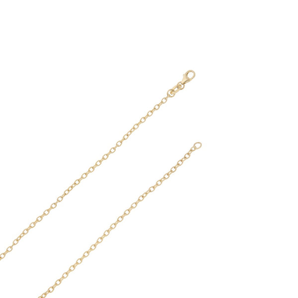 Collar eslabón cruzado y dije diseño especial motivo corazón en oro amarillo 14 kilates.