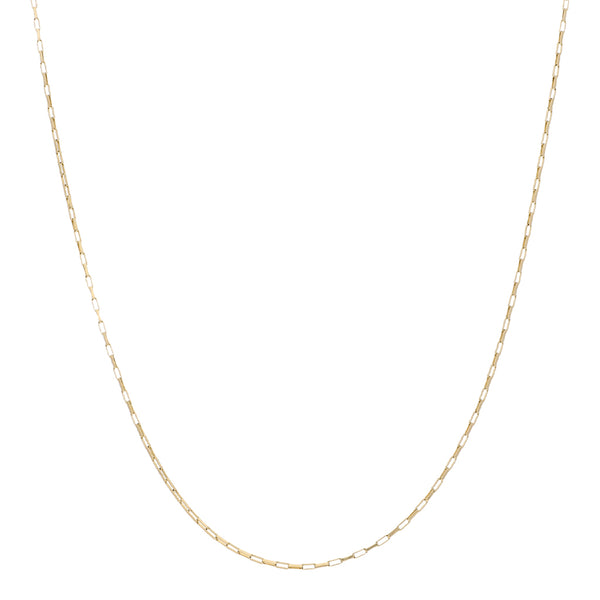 Collar eslabón cruzado en oro amarillo 14 kilates.