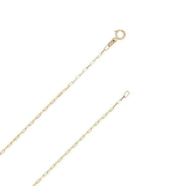 Collar eslabón cruzado en oro amarillo 14 kilates.