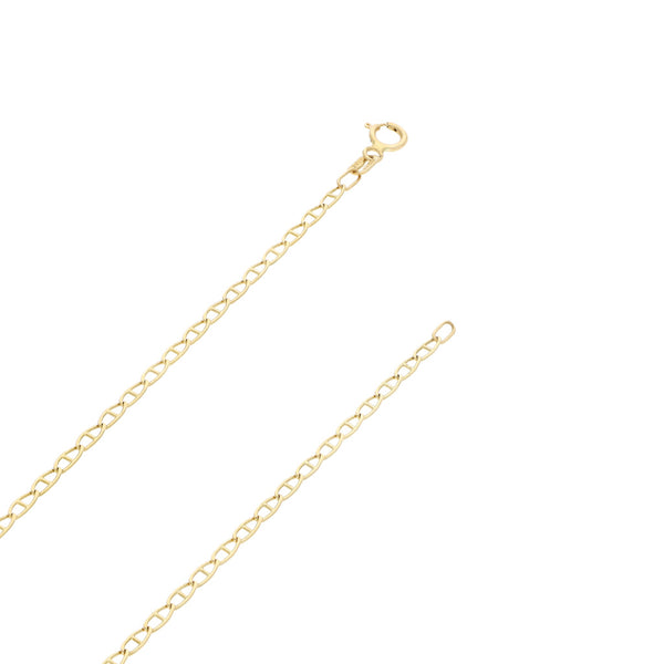 Collar eslabón nudo marino en oro amarillo 14 kilates.