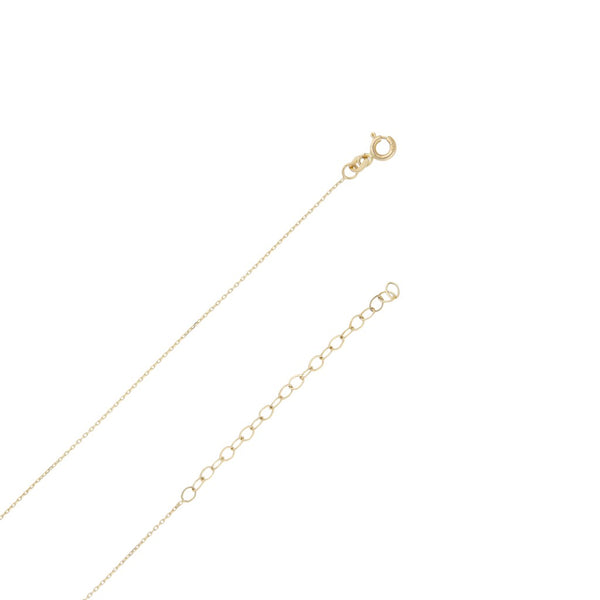 Collar eslabón cruzado con aplicación motivo alas con sintéticos en oro amarillo 14 kilates.