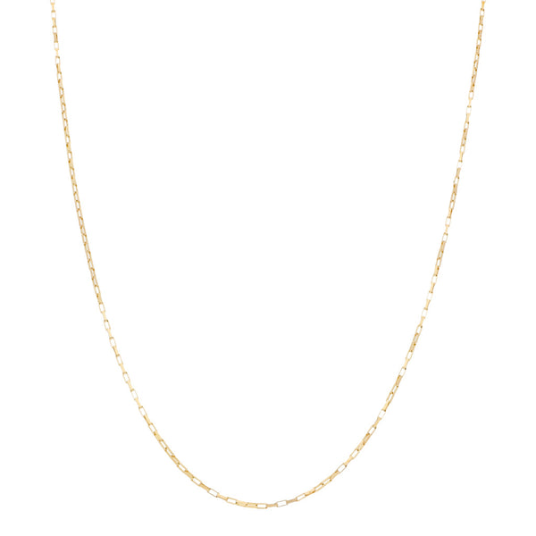 Collar eslabón cruzado en oro amarillo 14 kilates.